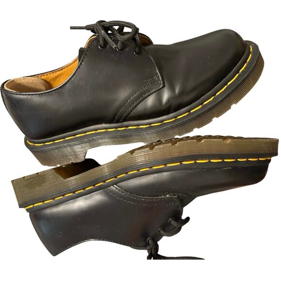 Dr. Martens 1461 Black Leather Oxfords Split Size 7/8 Y2K Grunge Punk Goth - Picture 3 of 10